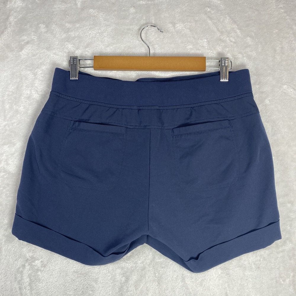 ATHLETIC DRAWSTRING CUFF BOTTOM SHORTS Navy Blue Size Medium - Picture 2 of 8